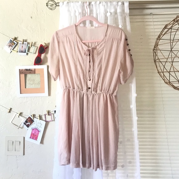 Blush Pink Dainty Dress - Picture 1 of 4